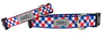 Patriotic Plaid Dog Collar