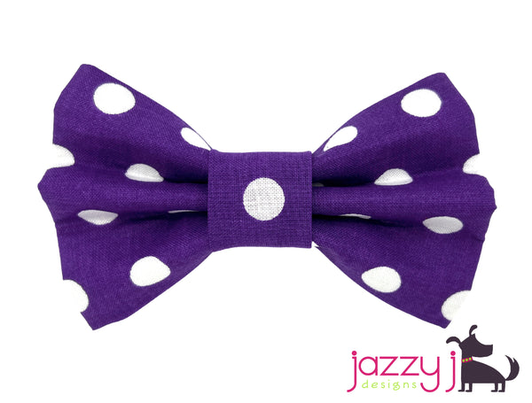 Purple Polka Dot Bow Tie