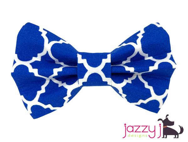 Royal Blue Trellis Bow Tie