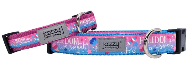 Ombre Freedom is Sweet Dog Collar
