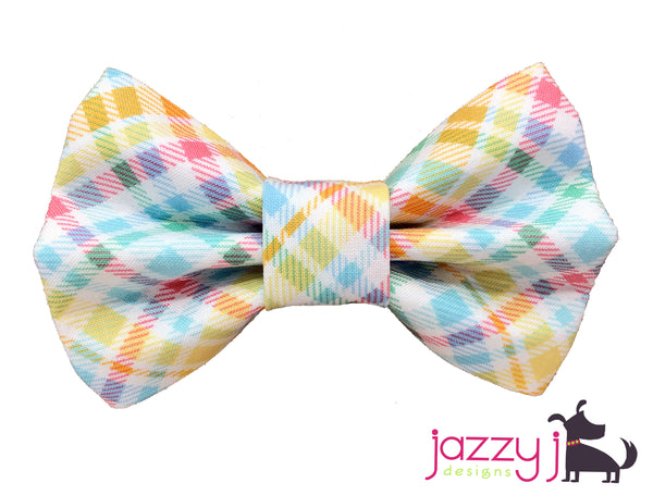 Spring Plaid Bow Tie
