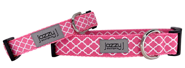 Pink Trellis Dog Collar