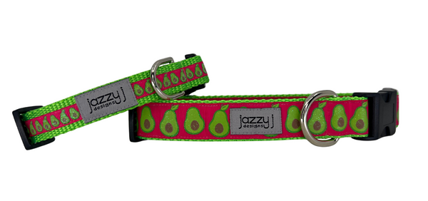 Pink Avocado Dog Collar
