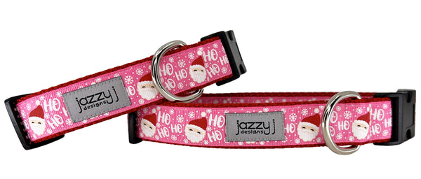 Pink Ho Ho Ho Dog Collar