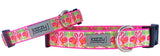 Pink Kissy Flamingo Dog Collar