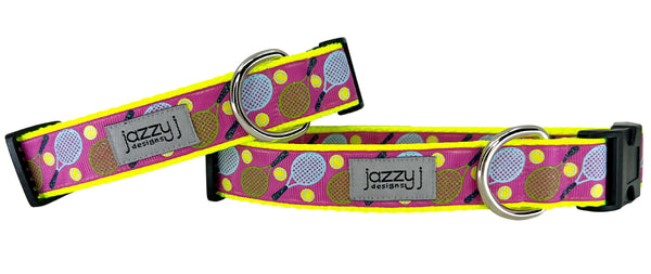 Fuchsia Tennis Dog Collar