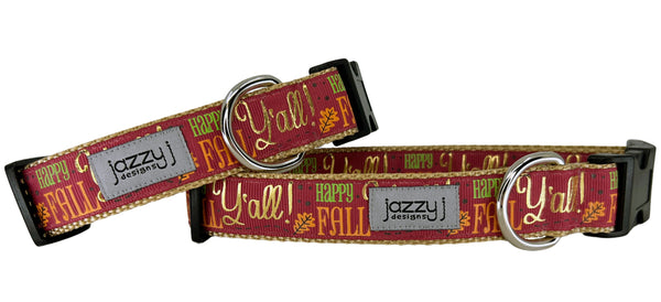 Rose Happy Fall Y'all Dog Collar