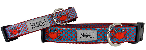 Polka Dot Crab Dog Collar