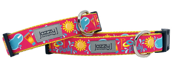Pink Pool Party Dog Collar