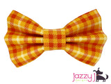 Pumpkin Spice Plaid Bow Tie