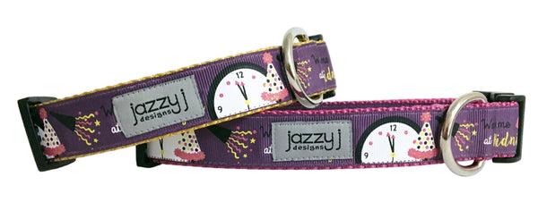 Wake Me At Midnight Plum Dog Collar