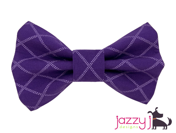 Purple Diamond Bow Tie