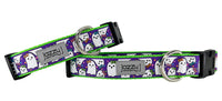 Purple Glitter Ghosts Dog Collar