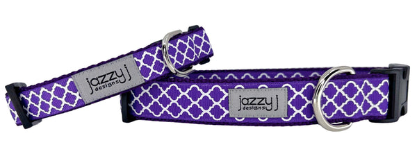 Purple Trellis Dog Collar