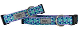Purple Triangles Dog Collar
