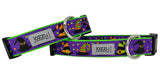 Purple Witch Hats Dog Collar