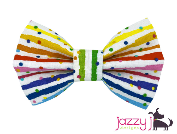 Confetti Stripes Bow Tie