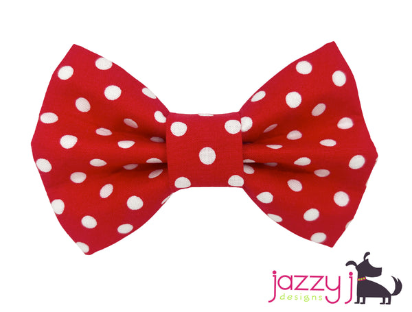 Red Small Polka Dot Bow Tie