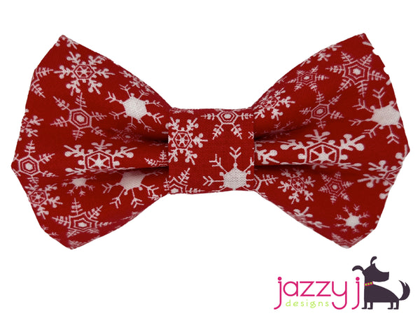Red Snowflakes Bow Tie