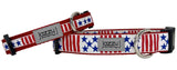 Red Stars & Stripes Dog Collar
