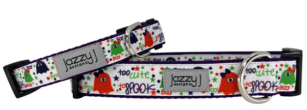 Purple Too Cute to Spook Dog Collar