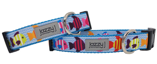 Wave Fish Dog Collar
