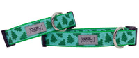 Tropic Glitter Christmas Trees Dog Collar