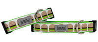 White Hamburger Dog Collar