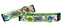 White Dynamic Dinosaur Dog Collar