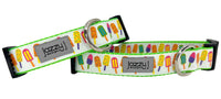 White Popsicles on Lime Dog Collar