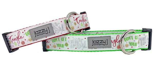 White Tinsel in a Tangle Dog Collar