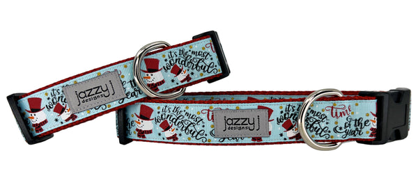 Wonderful Snowman Dog Collar
