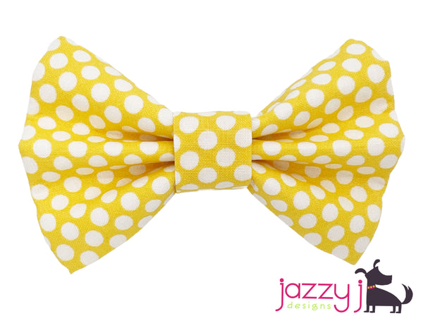 Yellow Polka Dot Bow Tie