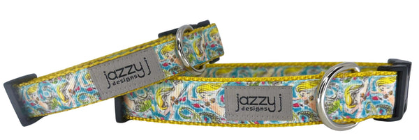 Yellow Mermaid Dog Collar