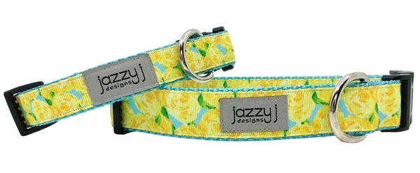 Yellow Roses Dog Collar