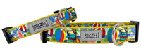 Yellow Summer Sandcastles Dog Collar